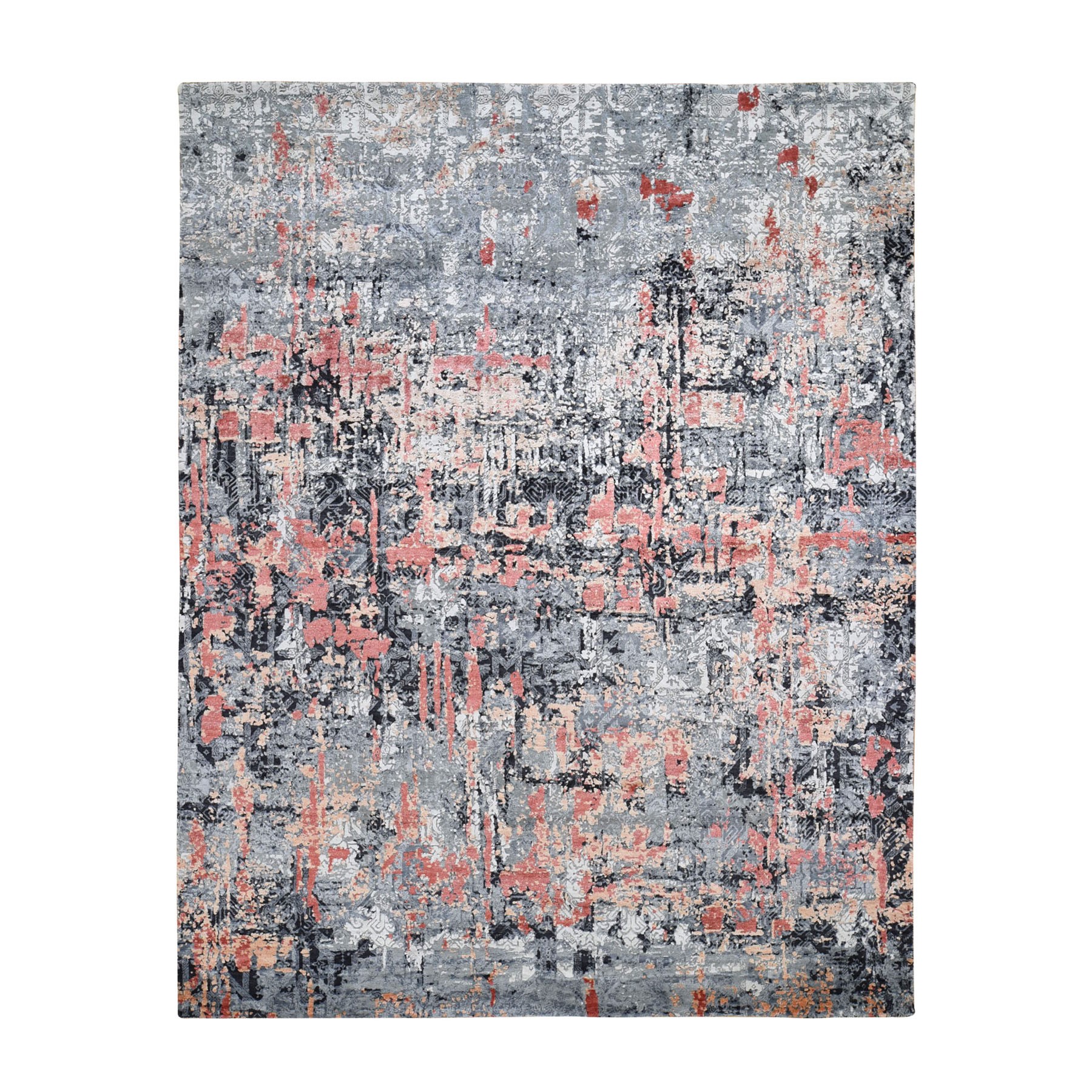 Modern & Contemporary Silk Hand-Knotted Area Rug 7'9
